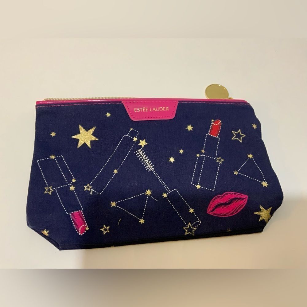 Estée Lauder makeup bag/ cosmetic pouch, blue constellation